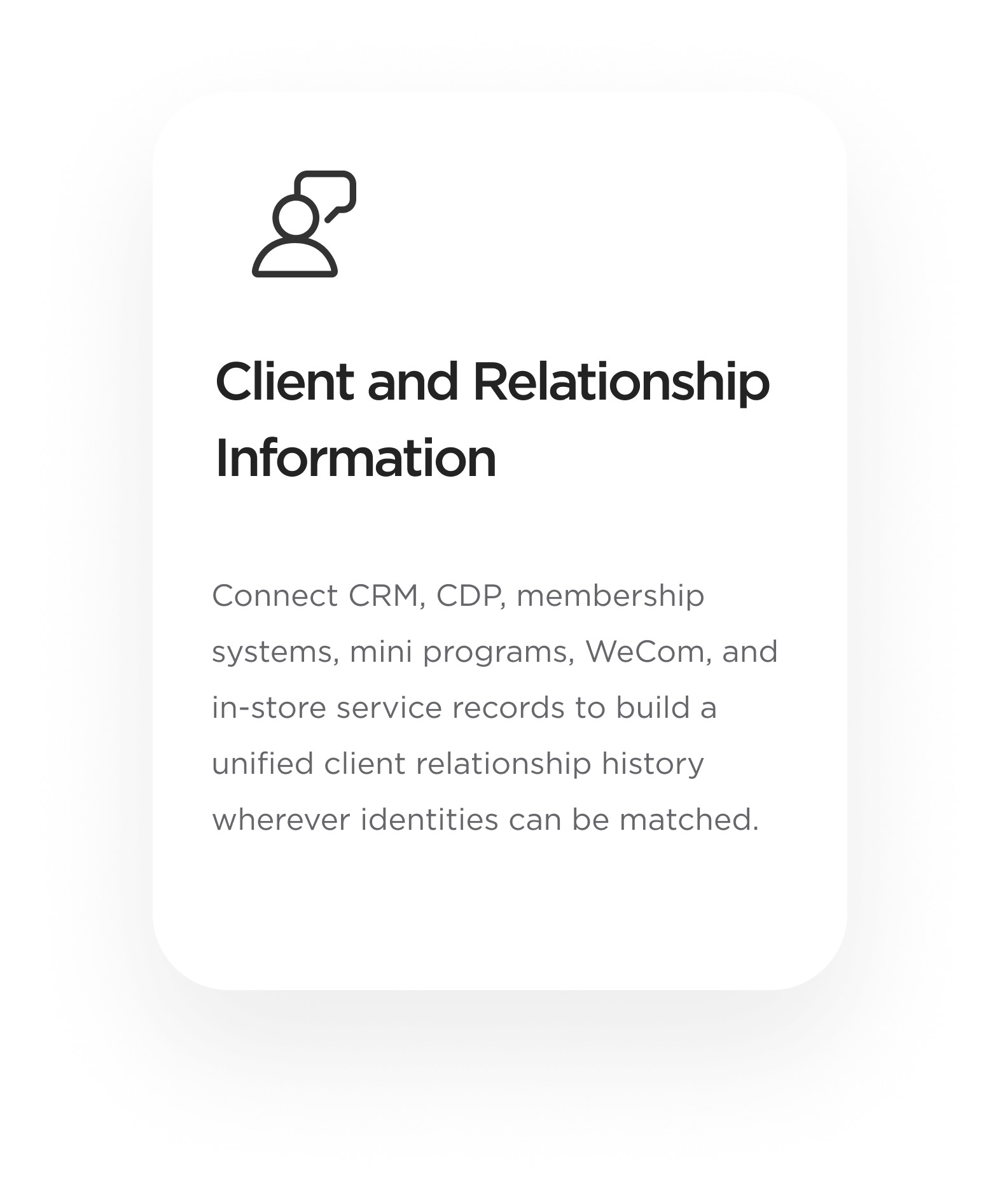 Customer and relationship information